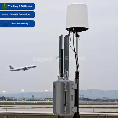 China Airport Security Drone Detection 3/5/8/10KM FPV Drone Detector voor bewaking op breed frequentiebereik Te koop