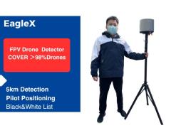 TDOA Drone Detector 5KM Detection Pilot Positioning Passive Detection Black White List Operating