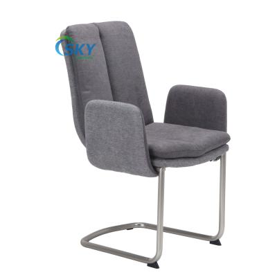 China SKY Adjustable Modern Indoor Furniture Comfortable Upholstered Gray Fabric (Other) Dining Chair For Dining Room for sale