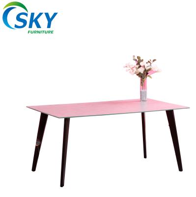 China SKY Factory Direct Sale Foldable Modern MDF Dining Table for sale