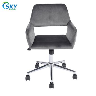 China SKY (Height) Adjustable Home Work Bases Upholstered New Design Beige Fashionable Swivel Adjust Ergonomic Height Home Office Chair In Home for sale