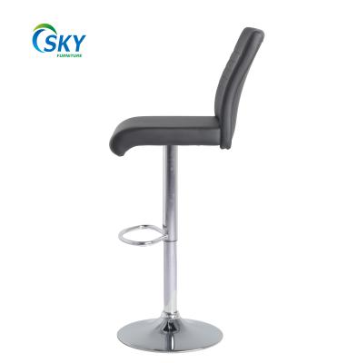 China Contemporary SKY Metal Style Furniture Bar Chair Leather Modern Simple Bar Stools for sale