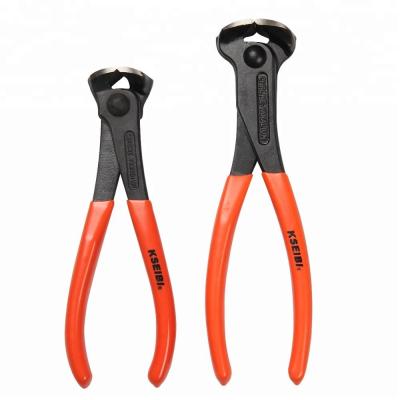 China Professional 7 Inch Comfortable Grip Steel End Cutting Nipper Pliers With PVC Handle for sale