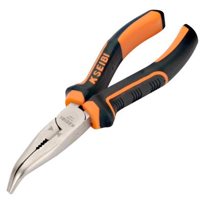 China The machined jaws for KSEIBI 160mm Bent Nose Pliers For Professional Maximum Grip Strength Pliers are ideal for trades. for sale