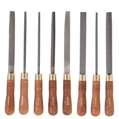 China KSEIBI Premium Material Steel and Wood Handle Rasp 8inch Hardened Steel Hand Files Set Tool Kit for sale