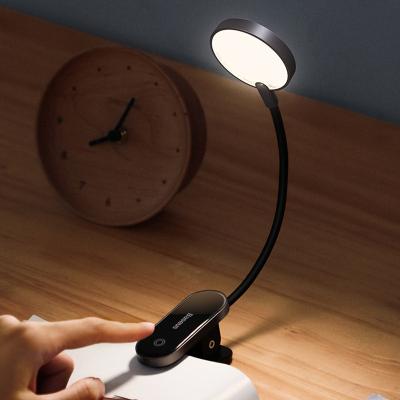 China Modern Portable Cordless LED Clip Reading Book Light Table Lamp Clip Table Lamp USB Wireless Rechargeable Reading Night Light For Laptop Computer for sale