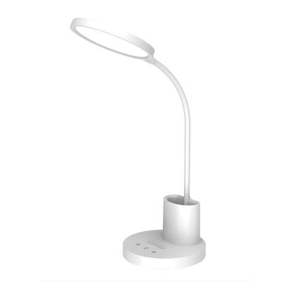 China New Modern Eyes Care Reading Lamp Touch Desk Light with Cell Phones Holder and Pen Container Table Lamp for sale