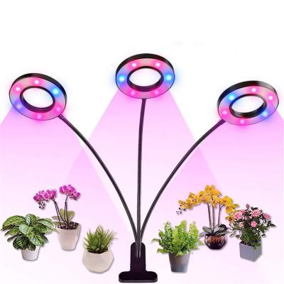 China Indoor Timing Plant Grow Light With Clip Full Spectrum Plant Growing Lamp With LED 9 Modes Dimmable Blue Red Brightness for sale