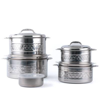 China Yuantai viable hot selling 410 stainless steel in 5pcs with stencil cookware set soup pot set for sale