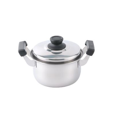 China Sustainably Top Selling Yuantai OEM/ODM Stainless Steel With Double Handles 5 Sizes Soup Pot Sets for sale