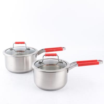 China OEM / ODM 304 stainless steel workable with handles cookware kitchen cooking pot milk soup noodle pot for sale