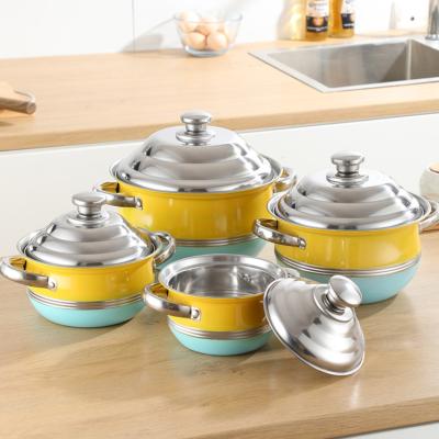 China Sustainable Yuantai Stainless Steel Cookware OEM/ODM Indian Kitchen Cooking Pot Casserole Set for sale