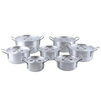 China Yuantai RTS metal cookware kitchenware kitchen tableware viable aluminum pot set for sale