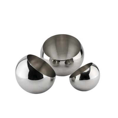 China Hot Selling OEM/ODM Stainless Steel Bowl Buffet Serving Ball Shaped Tray for Sauce or Storage Food for sale