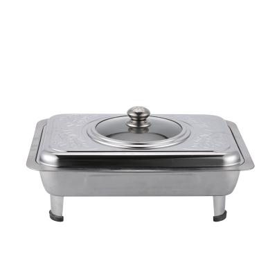 China Hot Selling Yuantai Stainless Steel In Amazon OEM/ODM Stainless Steel Rectangle Chafing Dishes Shake Serving Tray for sale