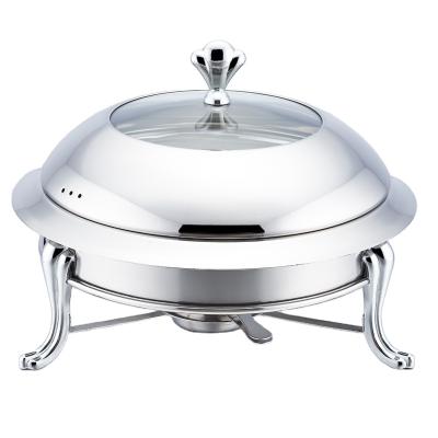 China Hot Selling Yuantai OEM/ODM Stainless Steel Silver Crown Shaped Chafing Dishes Shake Serving Tray for sale