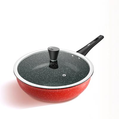 China Durable High Quality OEM / ODM 410 Stainless Steel With Glass Lid And Handle Cooking Pot Stove Wok for sale