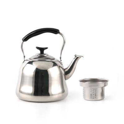 China Sustainable Classic Stainless Steel With Leakage 1-5L Water Whistling Tea Kettle For Home Application for sale