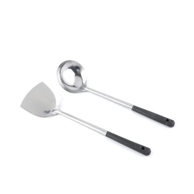 China Hot Selling Items Viable OEM/ODM 410 Stainless Steel Kitchen Spatula And Spoon for sale