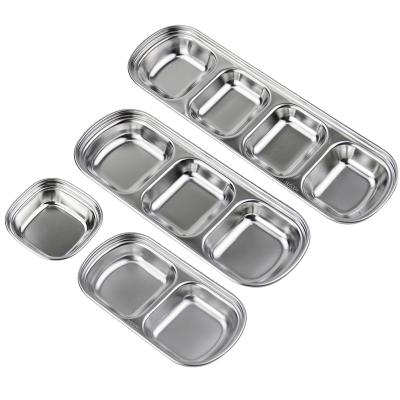 China Yuantai OEM/ODM Stainless Steel Dish Dish Spice Tray Viable Hot Selling Korean Seasoning Dish With Different Size for sale