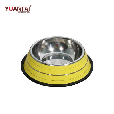 China Viable Pet Hot Basin Stainless Steel Dog Bowl Iron Color Sale Design Different Color And Design Pet Drivers for sale