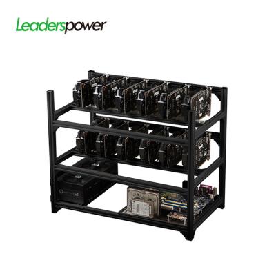 China With fan used 12GPU 8GPU open model computer split case with 12 pcs video card 90HX 170hx gpu rackmount chassis for sale