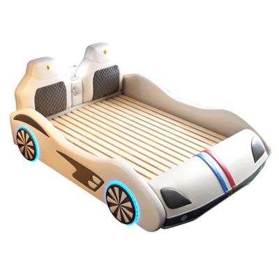 China Kids Furniture Set Best Selling Kids Furniture Set Racing Car Design Boy Girl Baby Boy Girl PU Wooden Frame Leather Bed for sale