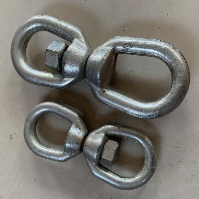 China Wire Rope Fittings Qingdao Hardware Rigging Forged Steel Double D Screw Swivel Rings G402 for sale