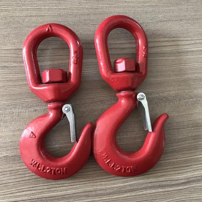 China Red Painted Heavy Industry Forged Steel Swivel Safety Lifting Large Crane Hook for sale