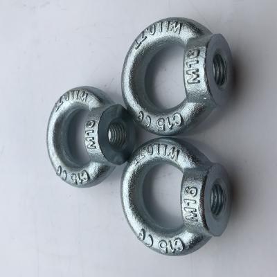 China Heavy industry din582 eye nut manufacturer carbon steel forging eye nuts for rigging for sale