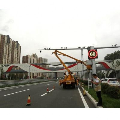 China Highway Traffic P16 P25 Double Primary Color Traffic Radar Sign Radar Speed ​​Road LED Display for sale