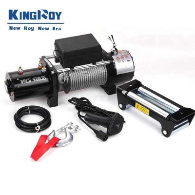 China KingRoy 9500lbs AUTOMATIC Heavy Duty Electric Car Winch Electric Par 4x4 With Wireless Remote Control for sale