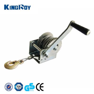 China High Quality Mini Portable 800lbs BOAT Mini Portable Trailer Hand Winch Wire Rope Winch Manual Winch for sale