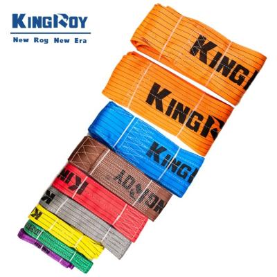 China Good Price 1-10 Ton Polyester Color Code Polyester Sling Flat Webbing Sling Lifting Belt for sale