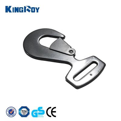 China Heavy Industry 2 Inch 50mm Cargo Ratchet Tie Down Flat Hook Latch Snap Hook For Tie Down Webbing Straps for sale