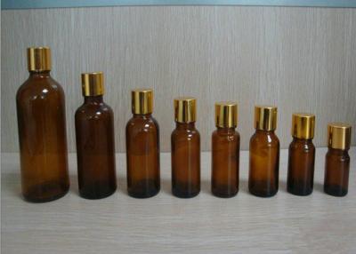 China 20ml, 30ml, 50ml, 100ml Tawny Comestic Amber Glass Bottles With DIN 18mm Amber Drop for sale