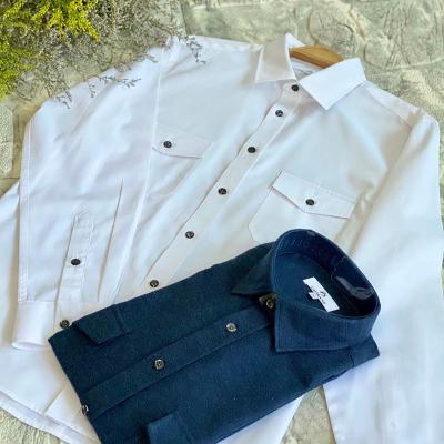 China New 100% Cotton Summer Classic Daily Life Different Size Breathable Modern Piece Dyed Gentleman Shirt for sale