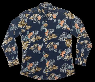 China Breathable Men Long Sleeve Printed Woven Shirts for sale