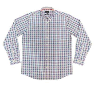 China Fashion Breathable High Quality Cotton Long Sleeve Check Mens Shirts for sale