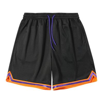 China Anti-Wrinkle OEM Logo Custom Men's Lightweight Breathable Basketball Mesh Running Shorts With Drawstring for sale