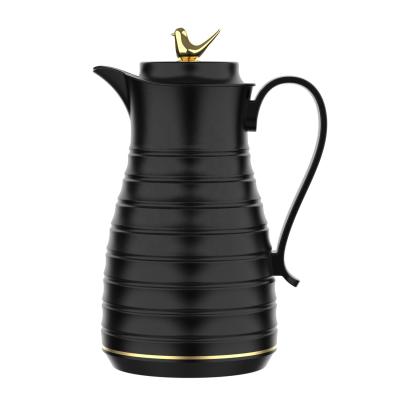 China 1.0L PORTABLE PP OUTER WITH INNER GLASS COFFEE JUG ARABIC STYLE JUG PLASTIC VACUUM BOTTLE for sale