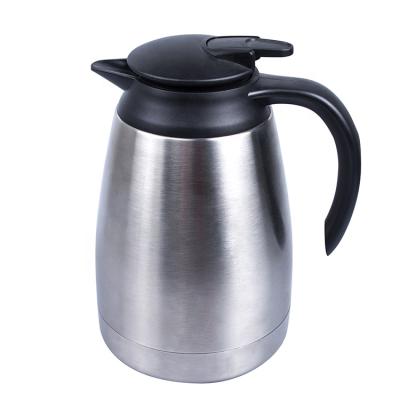 China Sustainable coffee pot 1L stainless steel termos vacuum flask jug with plastic handle for sale