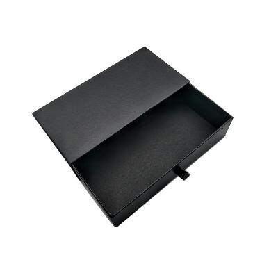 China Recycled High Grade Materials Custom Logo Style Popular Gift Packaging Box Simple Black Packaging Box for sale