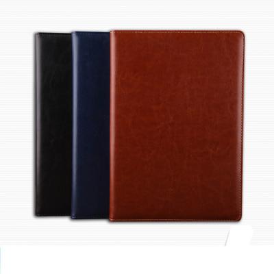 China Custom logo printed printing wholesale brown leather a5 notebooks A4 journal writing notebook for sale