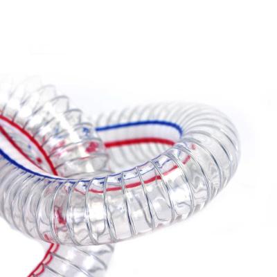 China 2021 Newest Light Weight PVC Steel Wire Reinforced High Temperature Flexible Plastic Hose For Industrial for sale