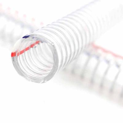 China Lightweight High Quality Clear Spiral PVC Spring Steel Wire Plastic Hose For Industrial for sale