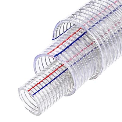 China Lightweight PVC Hose With Steel Wire High Pressure Resistant Hose Hydraulic Oil Pipeline, 25/50/MM1 Inch Transparent Plastic Hose for sale