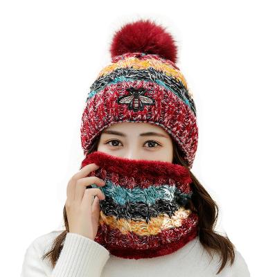 China Autumn Winter Wholesale Women's COMMON Suit Women's Knitted Hat Fashionable Winter Hats for sale