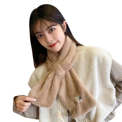 China Preservation of autumn and winter women's new outdoor warmth warm Japanese bib embroidery design scarves for sale