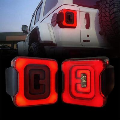 China Reverse Turn Running Brake Smoke Cover Tunnel Tail Light For Jeep Wrangler JL 18-21 for sale